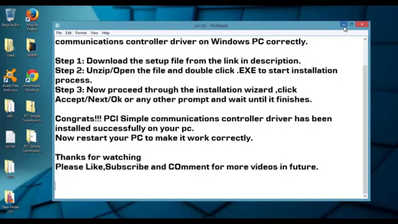 pci simple communications driver download